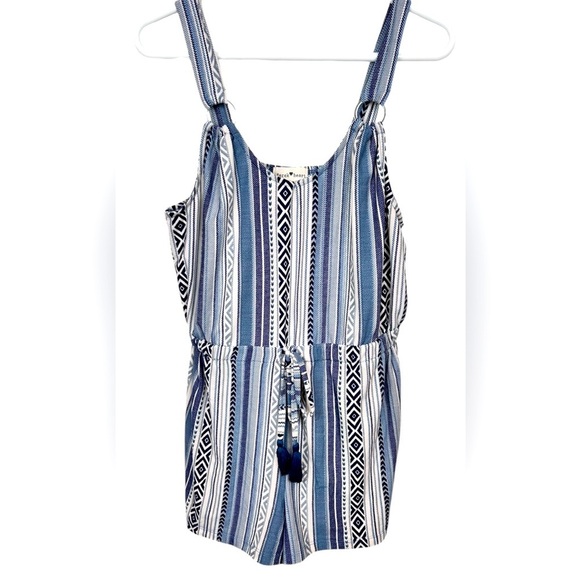 Derek Heart romper shorts, Large, sleeveless, stripes Summer Cute Comfy Casual - Picture 2 of 8